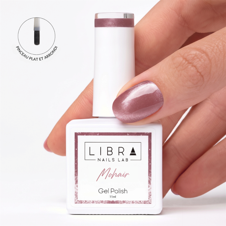 Mohair – vernis semi-permanent Cat Eye mauve sophistiqué 11 ml, Libra Nails Lab – Elegance Beauty Suisse