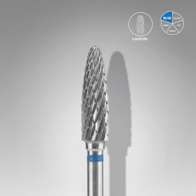Carbide nail drill bit corn blue EXPERT head diameter 4 mm / working part 14 mm - Elegance Beauty Suisse
