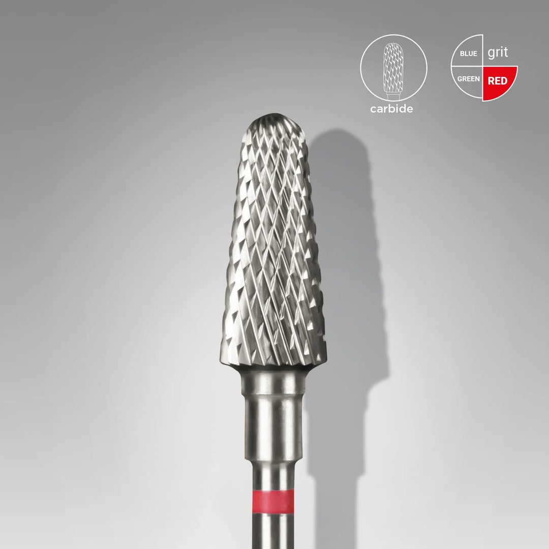 Carbide Nail Drill Bit, "Frustum red EXPERT head diameter 6 mm/working part 14mm - Elegance Beauty Suisse