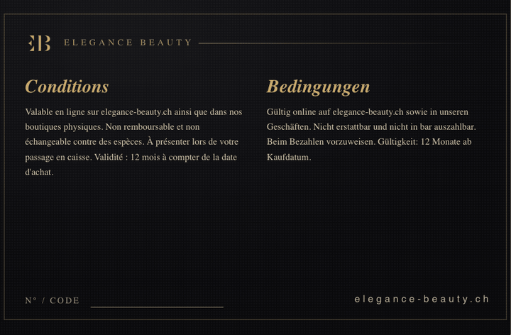 Carte Cadeau - Elegance Beauty Suisse