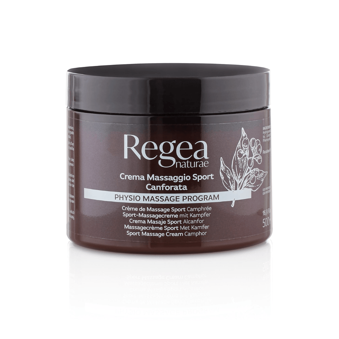 Crème massage sport au camphre 500 ml – Récupération active - Regea Naturae - Elegance Beauty Suisse