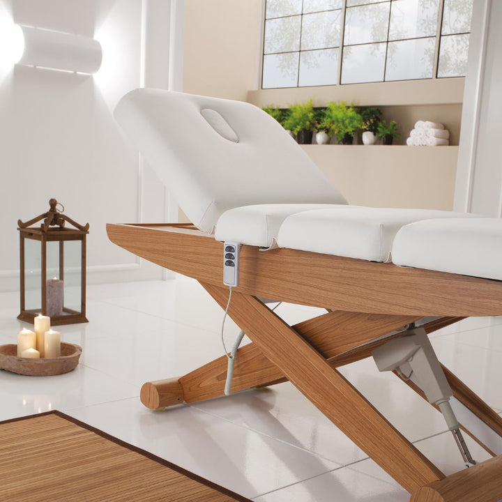 Lit Électrique 3 Moteurs COLONIAL WOOD SPA – Chromothérapie & Finition Bois - Xanitalia - Elegance Beauty Suisse