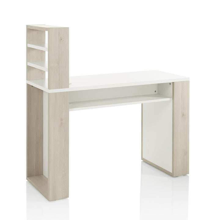 Table de Manucure SPAZIO EXPO – Larch Naturel & Blanc avec Étagères - Xanitalia - Elegance Beauty Suisse
