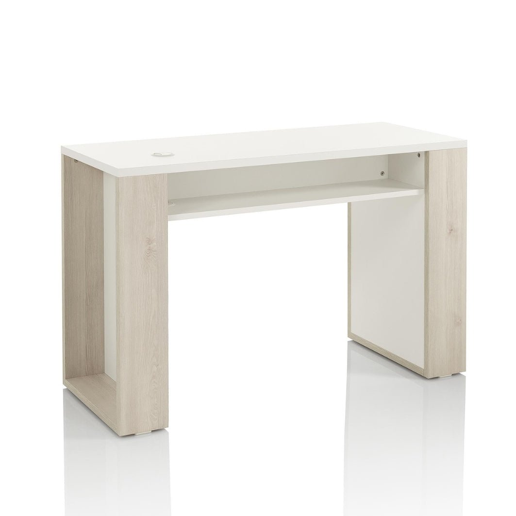 Table de Manucure SPAZIO – Larch Naturel & Blanc, Design Épuré - Xanitalia - Elegance Beauty Suisse