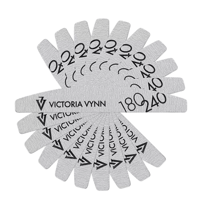 VICTORIA VYNN ™ Limes demi - lune grain 180/240 ( Pack de 10 Limes) - Elegance Beauty Suisse