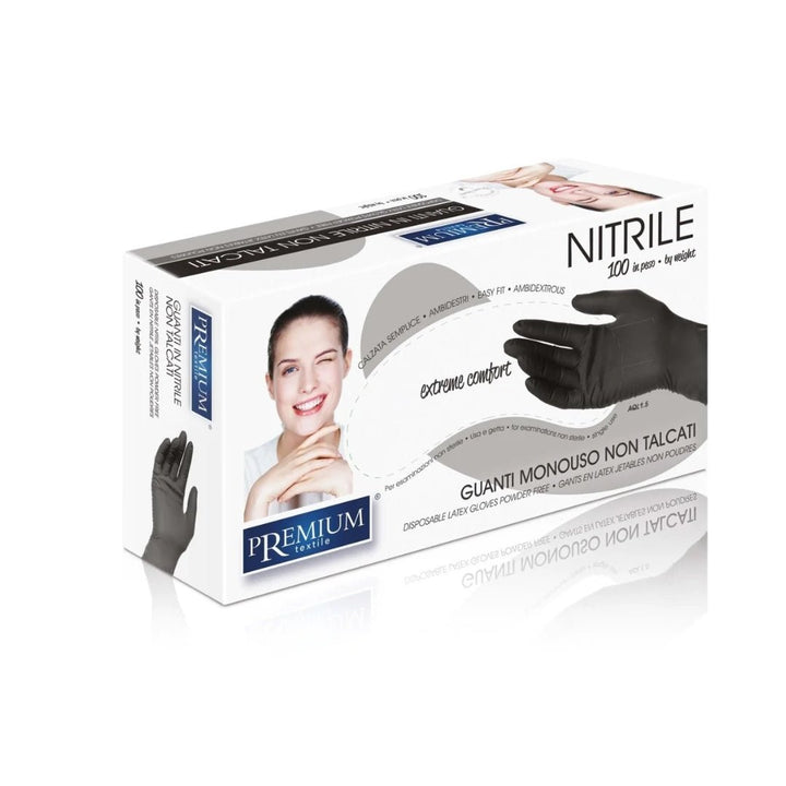 Xanitalia - Gants nitrile noirs - Taille S - Elegance Beauty Suisse