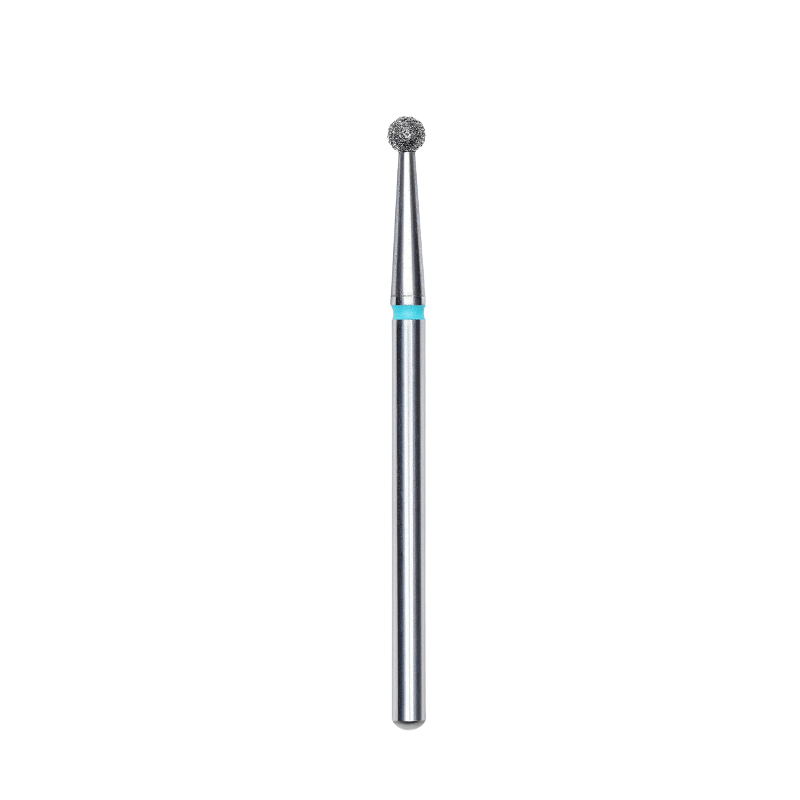 Diamond Nail Drill Bit, "Ball", Blue, Head Diameter 2,5 Mm - Elegance Beauty