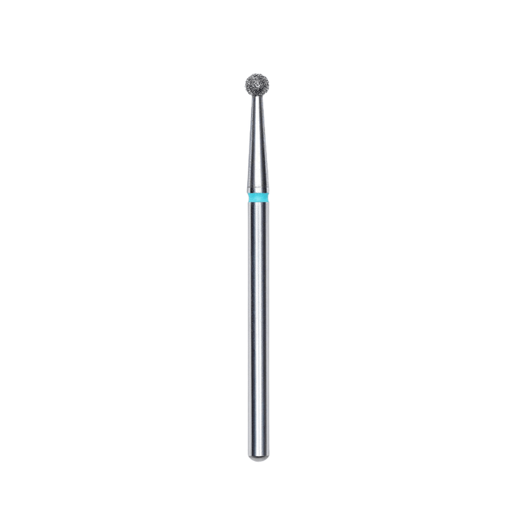 Diamond Nail Drill Bit, "Ball", Blue, Head Diameter 2,5 Mm - Elegance Beauty
