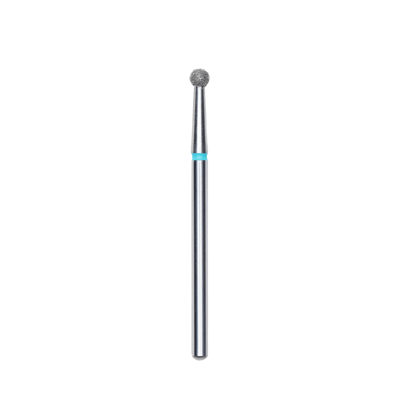 Diamond Nail Drill Bit, "Ball", Blue, Head Diameter 2,7 Mm - Elegance Beauty