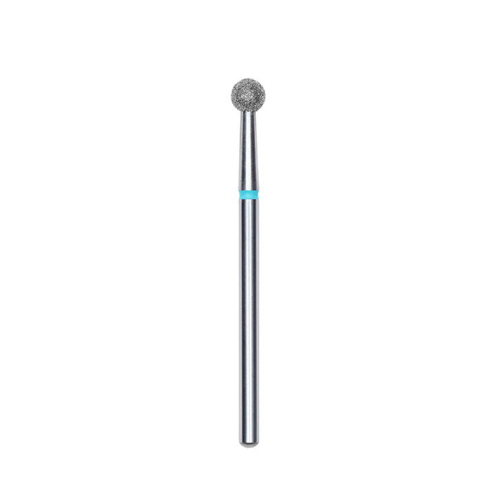 Diamond Nail Drill Bit, "Ball", Blue, Head Diameter 4 Mm - Elegance Beauty
