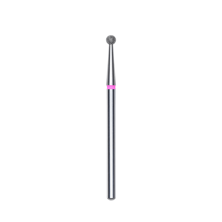 Diamond Nail Drill Bit, "Ball", Red, Head Diameter 2.5 Mm - Elegance Beauty
