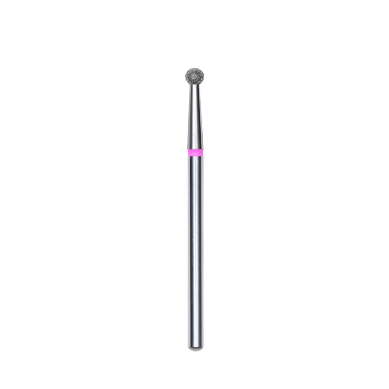 Diamond Nail Drill Bit, "Ball", Red, Head Diameter 2.7 Mm - Elegance Beauty
