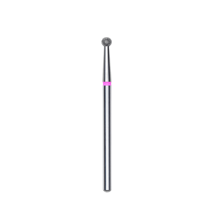Diamond Nail Drill Bit, "Ball", Red, Head Diameter 2.7 Mm - Elegance Beauty