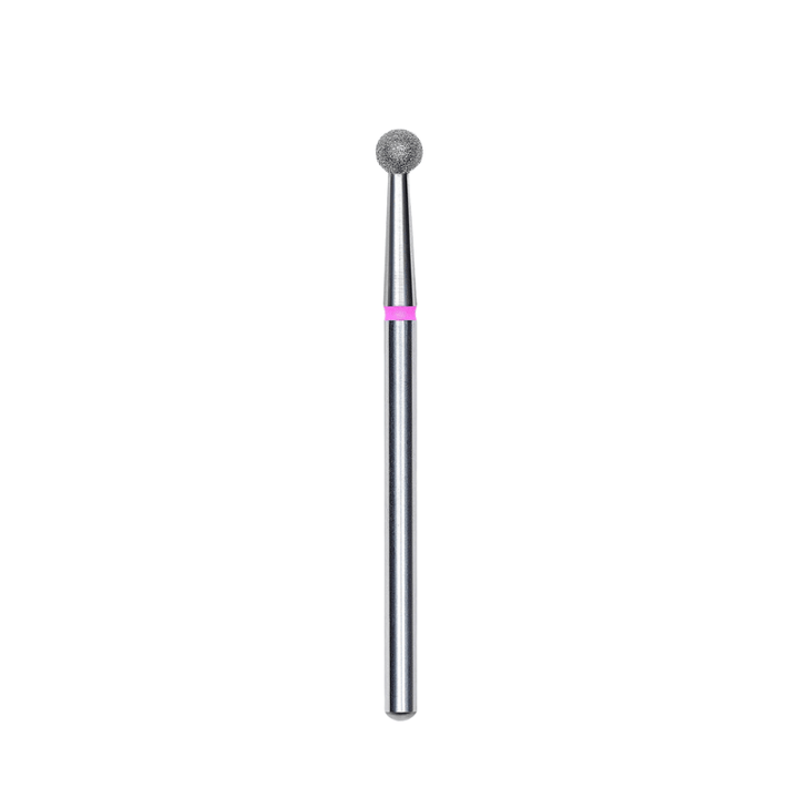 Diamond Nail Drill Bit, "Ball", Red, Head Diameter 3,5 Mm - Elegance Beauty