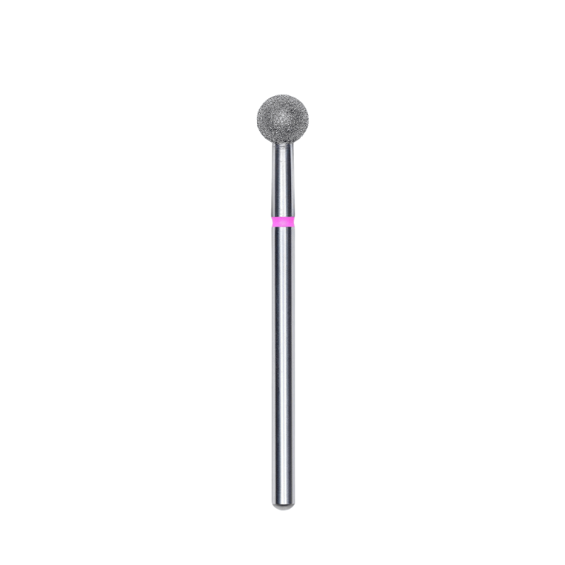 Diamond Nail Drill Bit, "Ball", Red, Head Diameter 5 Mm - Elegance Beauty