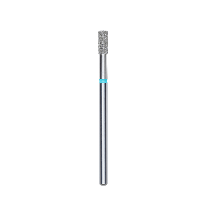 Diamond Nail Drill Bit "Cylinder", Blue, Head Diameter 2.5 Mm, Working Part 6 Mm - Elegance Beauty