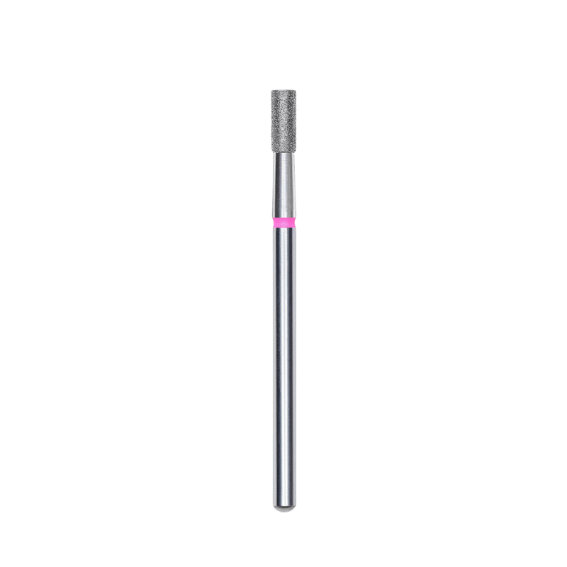 Diamond Nail Drill Bit "Cylinder", Red, Head Diameter 2.5 Mm, Working Part 6 Mm - Elegance Beauty