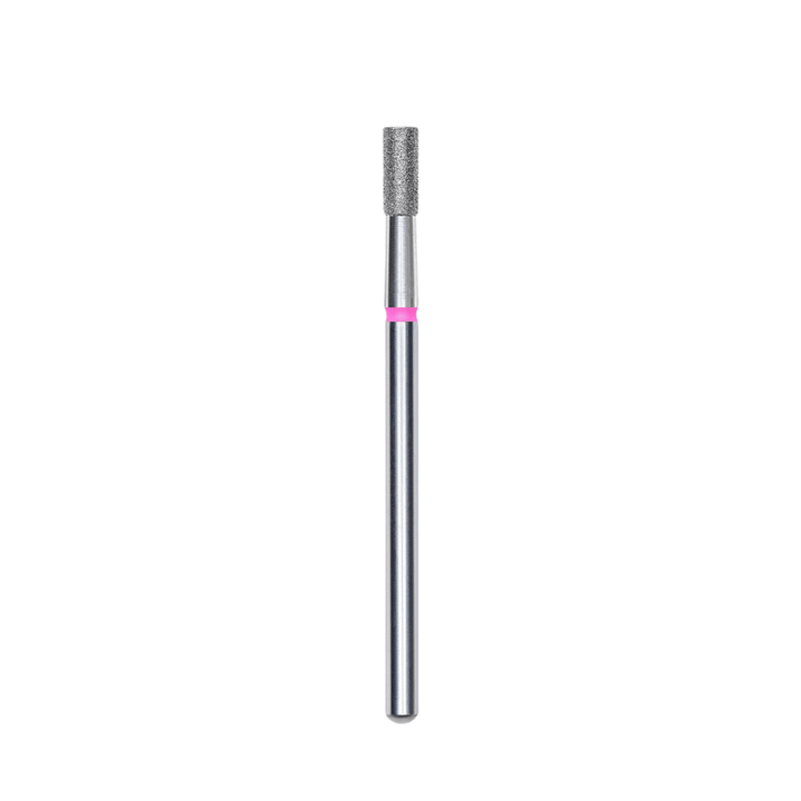 Diamond Nail Drill Bit "Cylinder", Red, Head Diameter 2.5 Mm, Working Part 6 Mm - Elegance Beauty