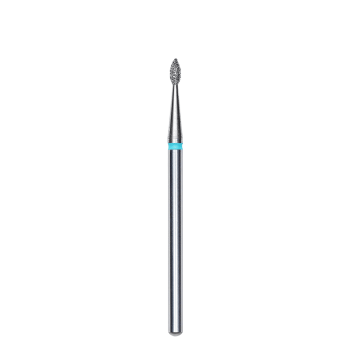 Diamond Nail Drill Bit, "Drop" , Blue, Head Diameter 1,6 Mm, Working Part 4 Mm - Elegance Beauty