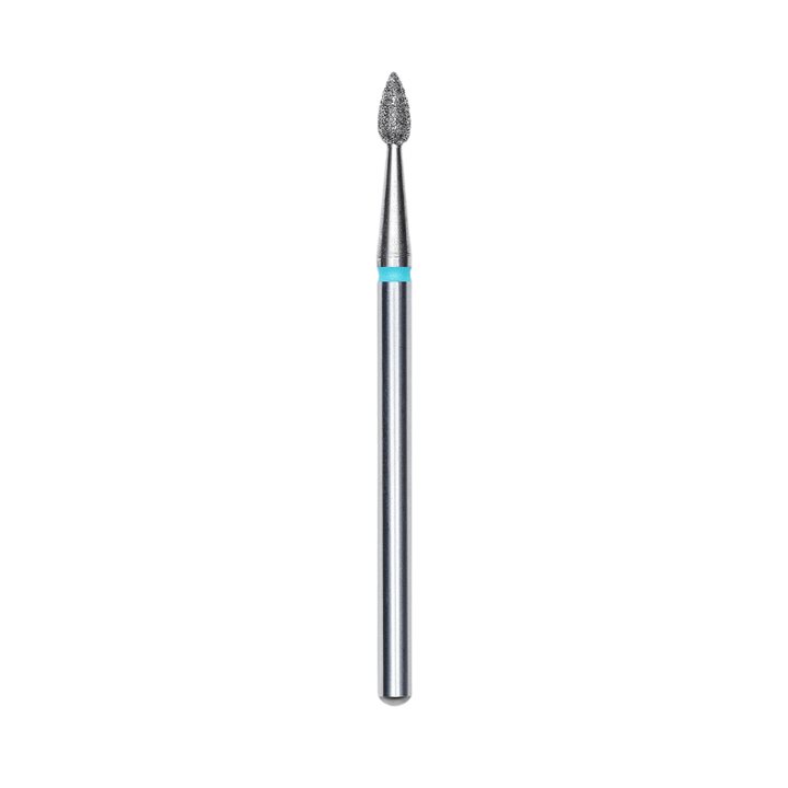 Diamond Nail Drill Bit, "Drop" , Blue, Head Diameter 2,3 Mm, Working Part 5 Mm - Elegance Beauty