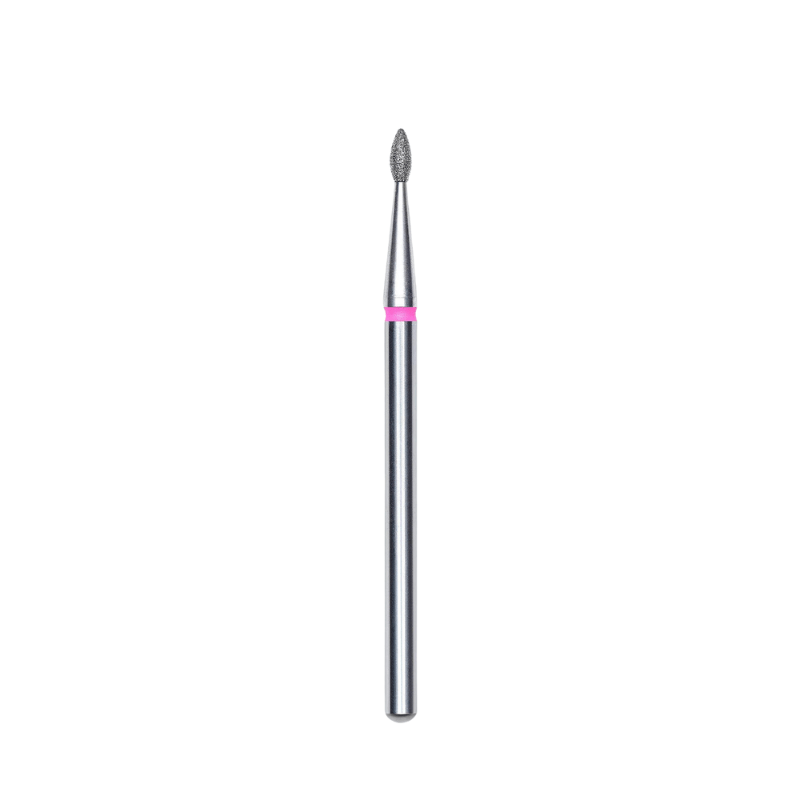 Diamond Nail Drill Bit, "Drop" , Red, Head Diameter 1.6 Mm, Working Part 4 Mm - Elegance Beauty