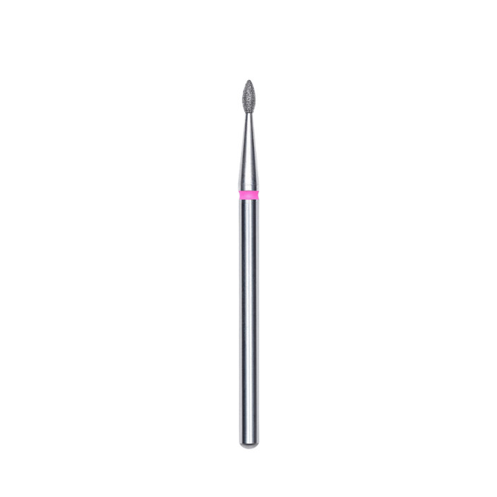 Diamond Nail Drill Bit, "Drop" , Red, Head Diameter 1.6 Mm, Working Part 4 Mm - Elegance Beauty
