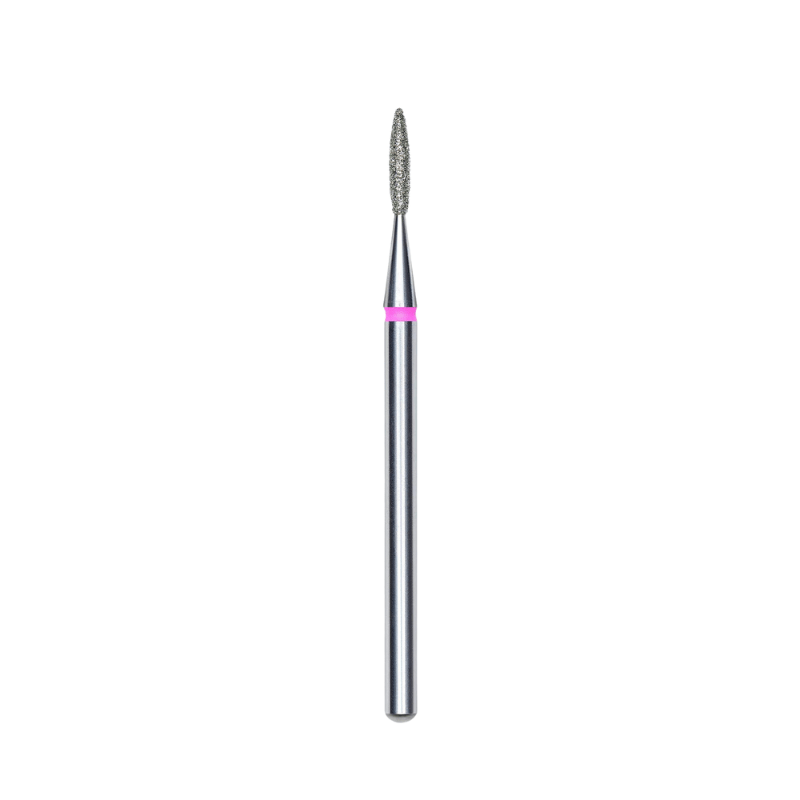 Diamond Nail Drill Bit, "Flame", Red, Head Diameter 1.6 Mm, Working Part 8 Mm - Elegance Beauty