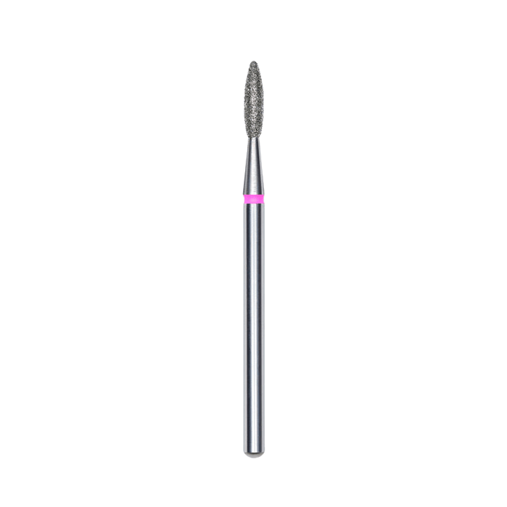 Diamond Nail Drill Bit, "Flame", Red, Head Diameter 2.1 Mm, Working Part 8 Mm - Elegance Beauty
