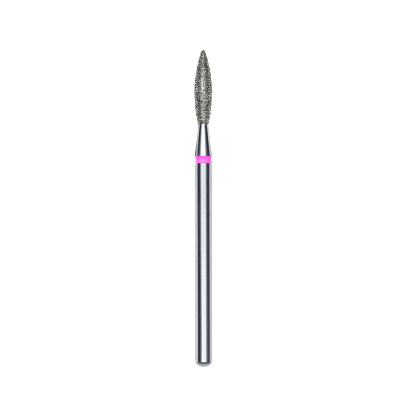 Diamond Nail Drill Bit, "Flame", Red, Head Diameter 2.3 Mm, Working Part 10 Mm - Elegance Beauty