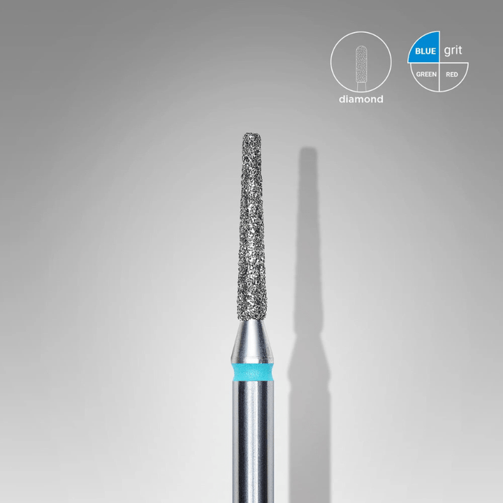 Diamond Nail Drill Bit, "Frustum", Blue, Head Diameter 1.6 Mm, Working Part 10 Mm - Elegance Beauty