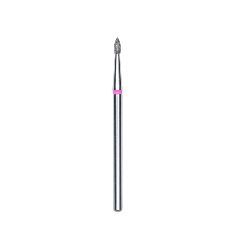 Diamond Nail Drill Bit, Pointed "Bud" , Red, Head Diameter 1.8 Mm, Working Part 4 Mm - Elegance Beauty