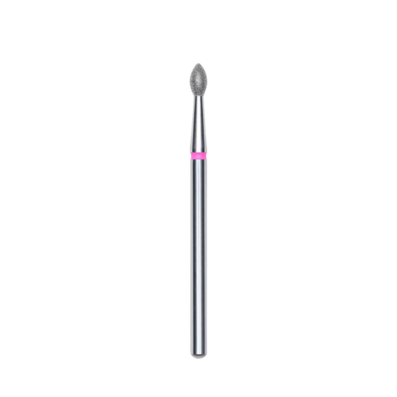 Diamond Nail Drill Bit, Pointed "Bud" , Red, Head Diameter 2.5 Mm, Working Part 4.5 Mm - Elegance Beauty