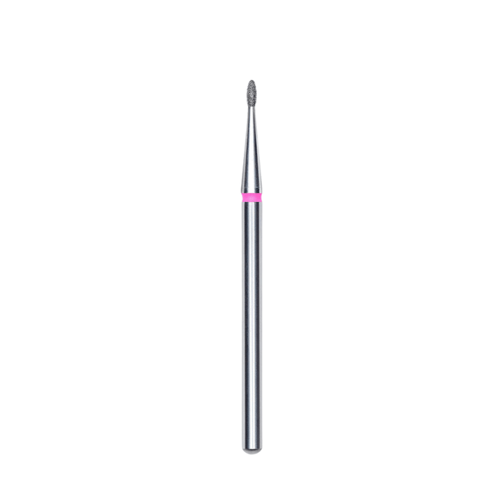 Diamond Nail Drill Bit, Rounded "Bud" , Red, Head Diameter 1.2 Mm, Working Part 3 Mm - Elegance Beauty