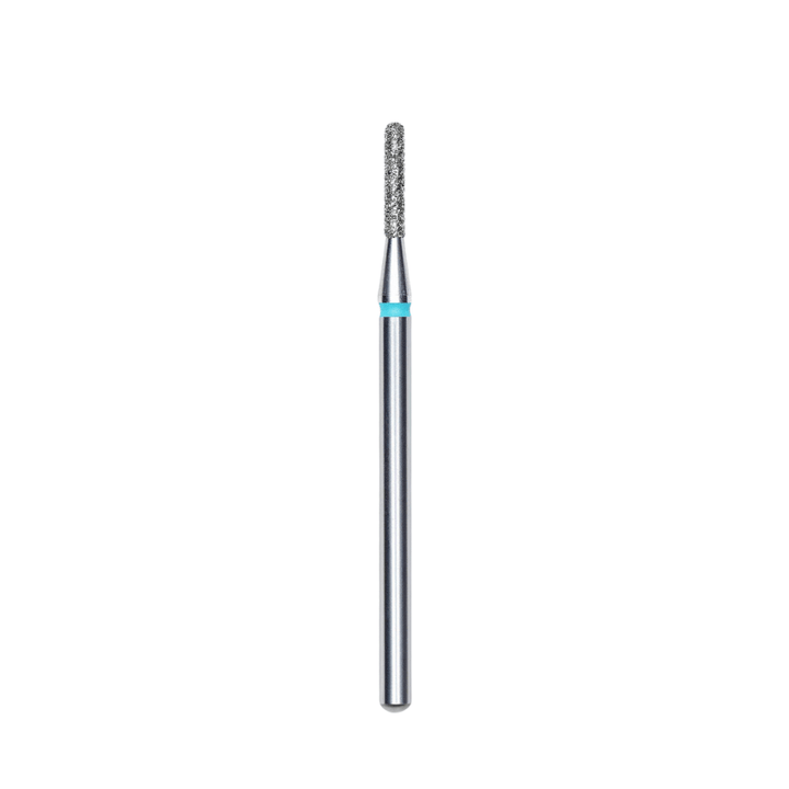 Diamond Nail Drill Bit, Rounded "Cylinder", Blue, Head Diameter 1.4 Mm, Working Part 8 Mm - Elegance Beauty