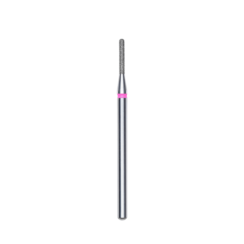 Diamond Nail Drill Bit, Rounded "Cylinder", Red, Head Diameter 1.4 Mm, Working Part 8 Mm - Elegance Beauty