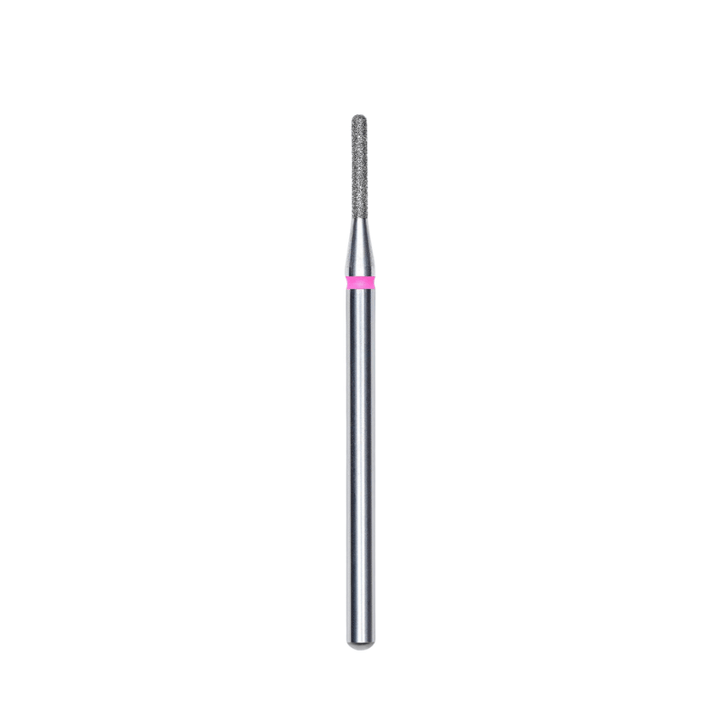 Diamond Nail Drill Bit, Rounded "Cylinder", Red, Head Diameter 1.4 Mm, Working Part 8 Mm - Elegance Beauty