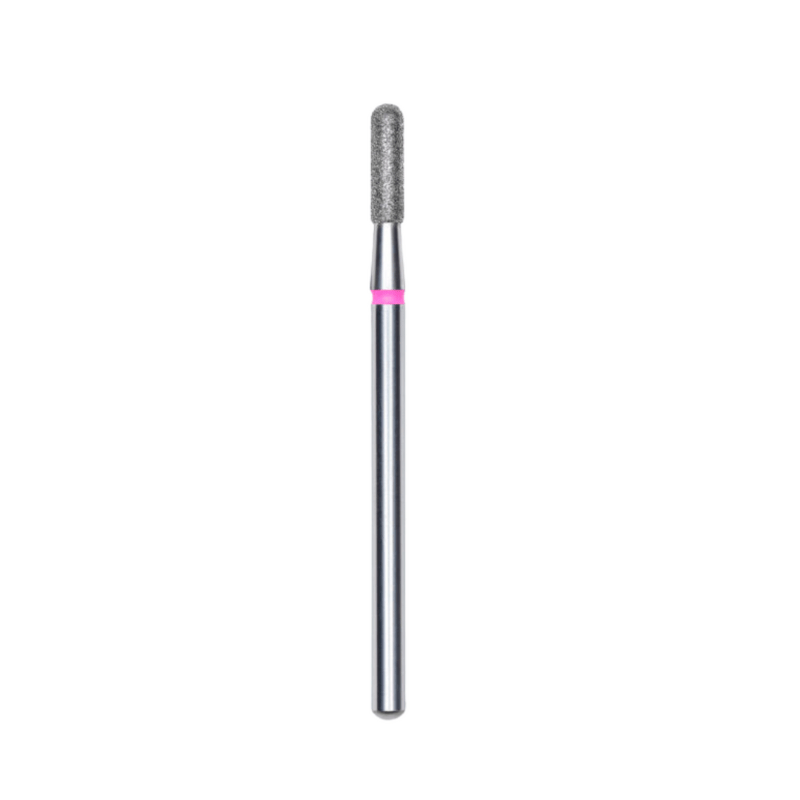 Diamond Nail Drill Bit, Rounded "Cylinder", Red, Head Diameter 2.3 Mm, Working Part 8 Mm - Elegance Beauty