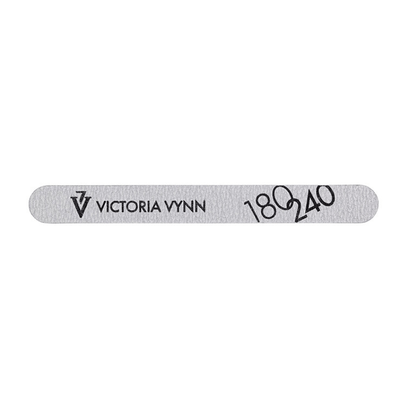 NAIL FILE 180/240, white straight /10pcs - Elegance Beauty